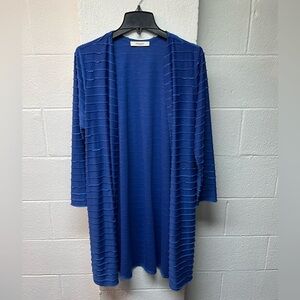 Astrologie Blue Striped Open Cardigan